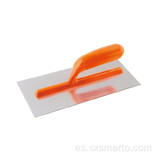 Paleta de enyesado de acero inoxidable con mango de plástico